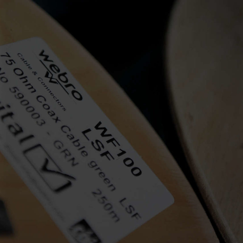 Webro Coax Cable label - Exel client