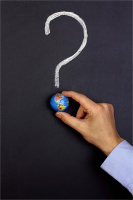 ERP in an Uncertain World - Exel's View Post Brexit 1 globe with question marks about brexit
