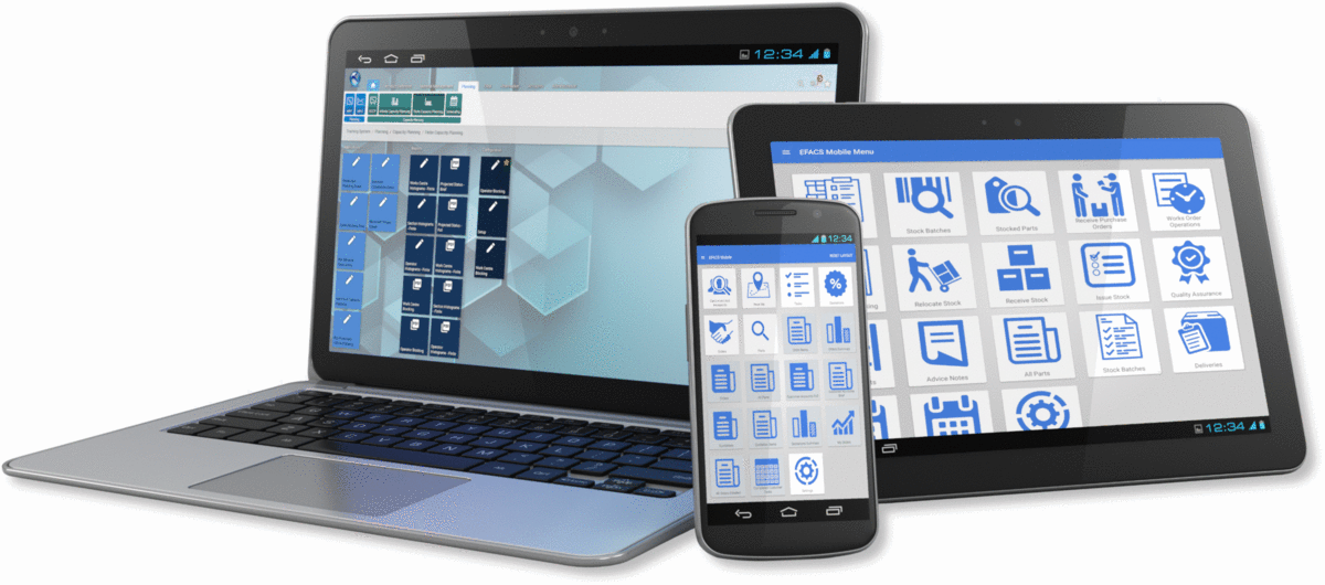 35 years’ success in delivering business software solutions for the manufacturing and service sectors 3 EFACS & Eagle screenshots on mobile devices