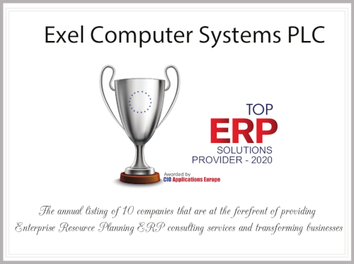Exel Recognised as a Top Ten ERP Solution provider for 2020 2 CIO ERP Cert