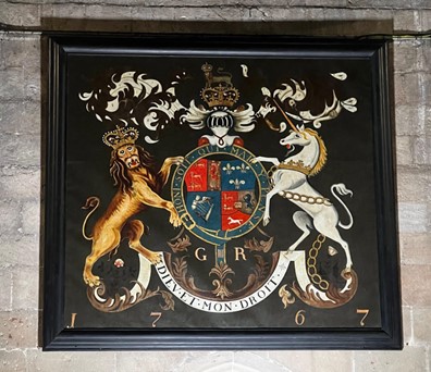 Restoration of the George III Coat of Arms 3 painting